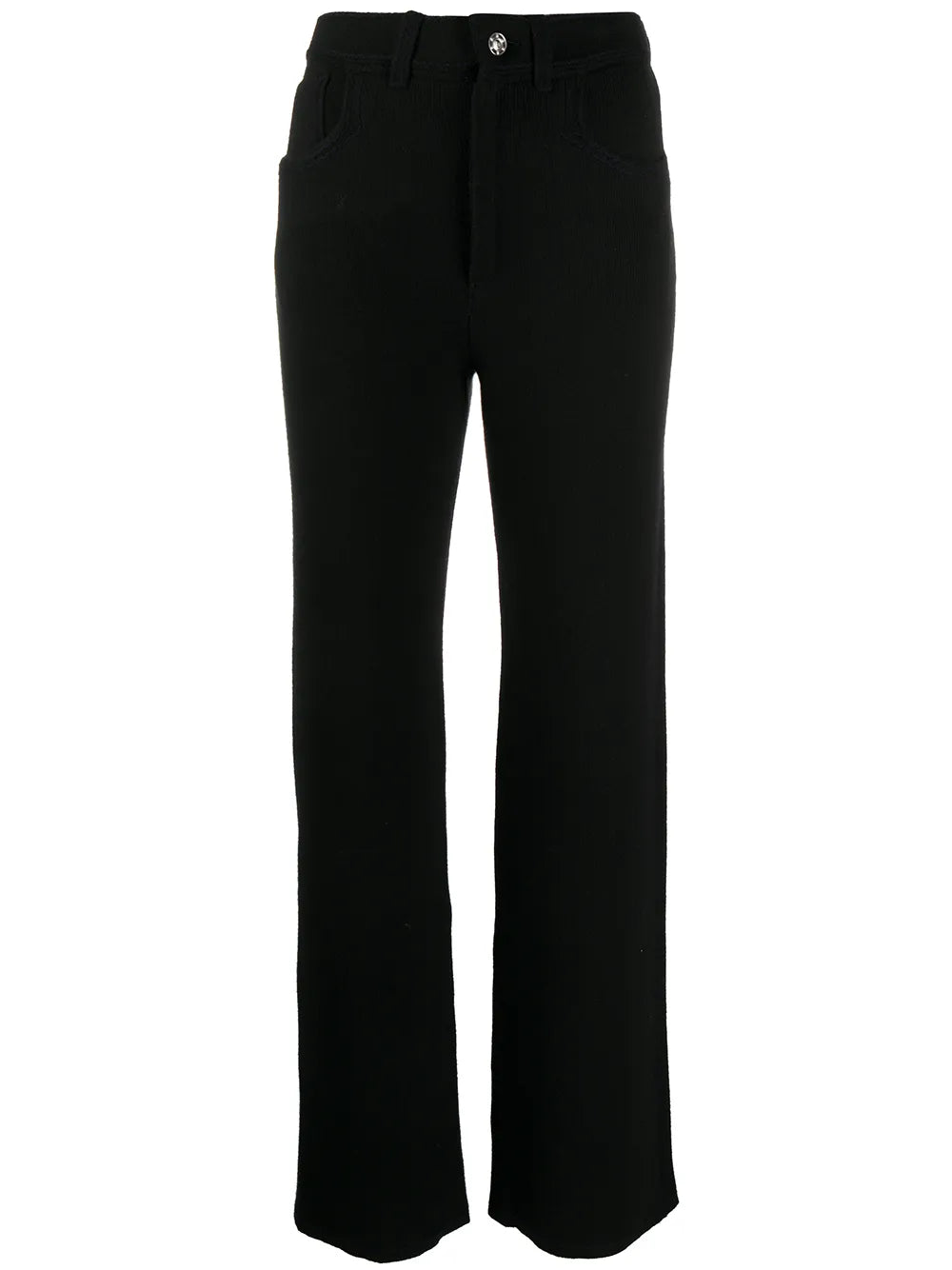 Wide-Leg Knitted Trousers