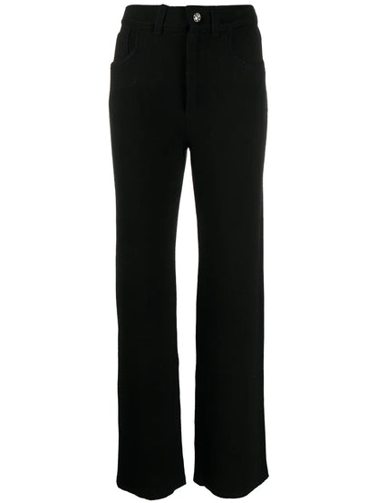 Wide-Leg Knitted Trousers