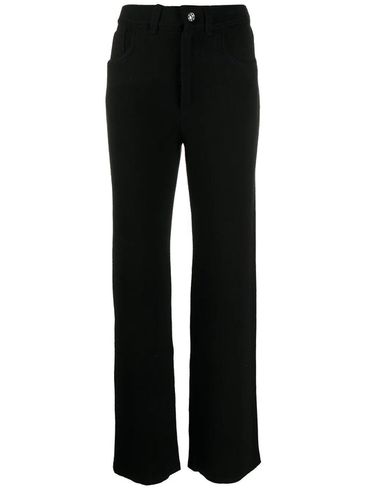 Wide-Leg Knitted Trousers