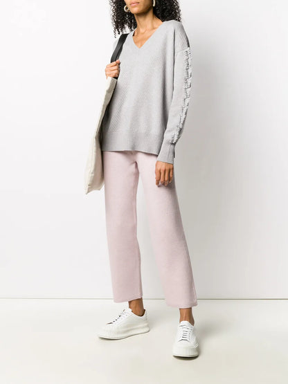 High-Rise Straight-Leg Trousers