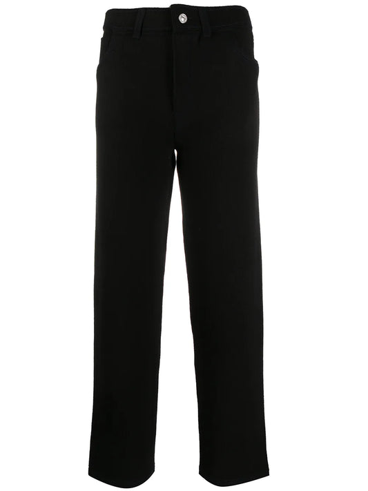 High-Rise Straight-Leg Trousers