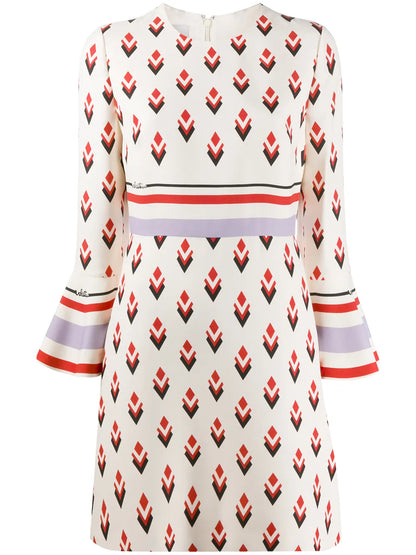 Geometric-Print Dress
