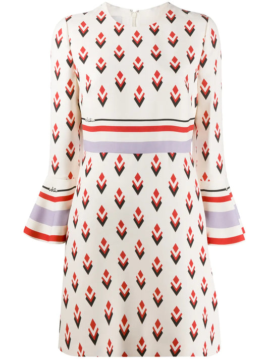 Geometric-Print Dress
