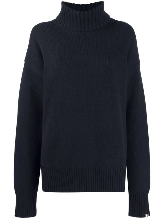 Roll Neck Rib-Trimmed Jumper