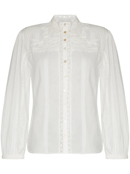 Ronda Floral-Embroidery Blouse