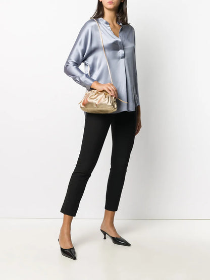 High-Waist Cropped Skinny Trousers