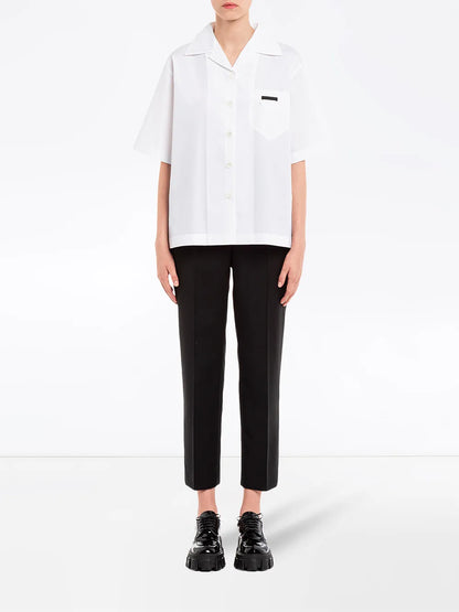 Panelled Bowling-Style Shirt