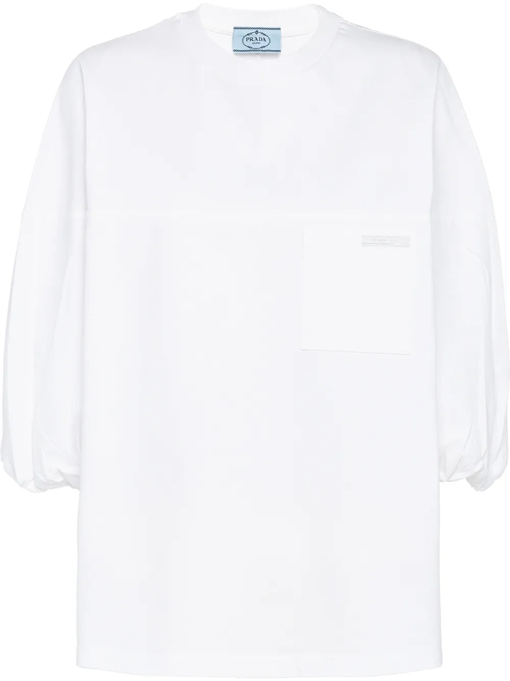 Gathered-Sleeve Jersey T-Shirt