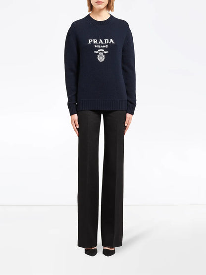 Logo-Intarsia Wool-Cashmere Jumper