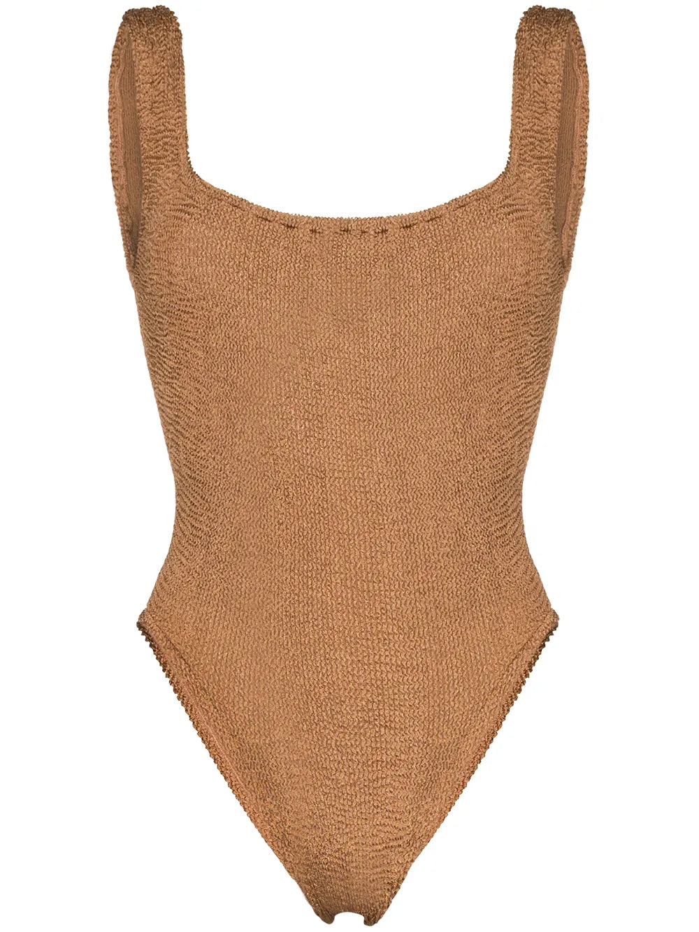 Square-Neck Crinkle-Effect Swimsuit