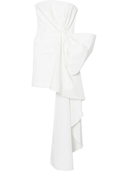 Bow-Detail Silk Minidress