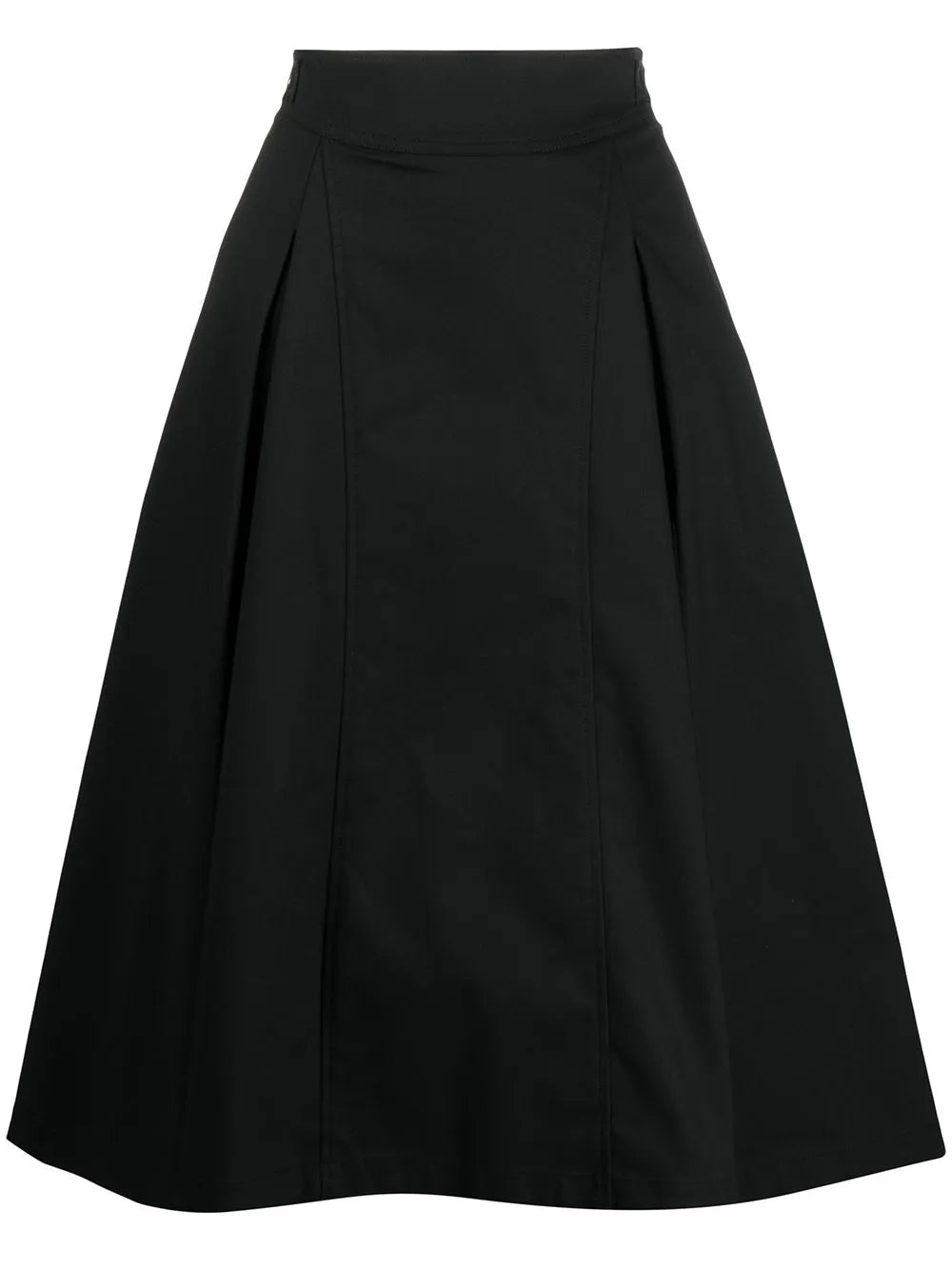 Box-Pleat A-Line Midi Skirt