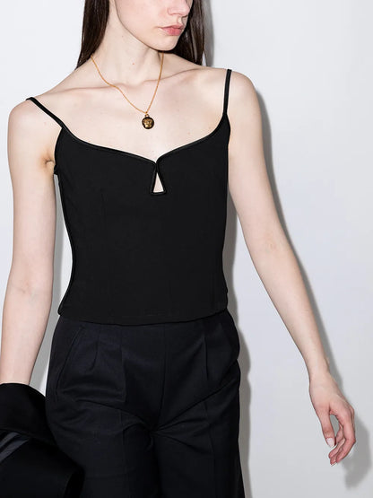 Marlo Sweetheart-Neck Top