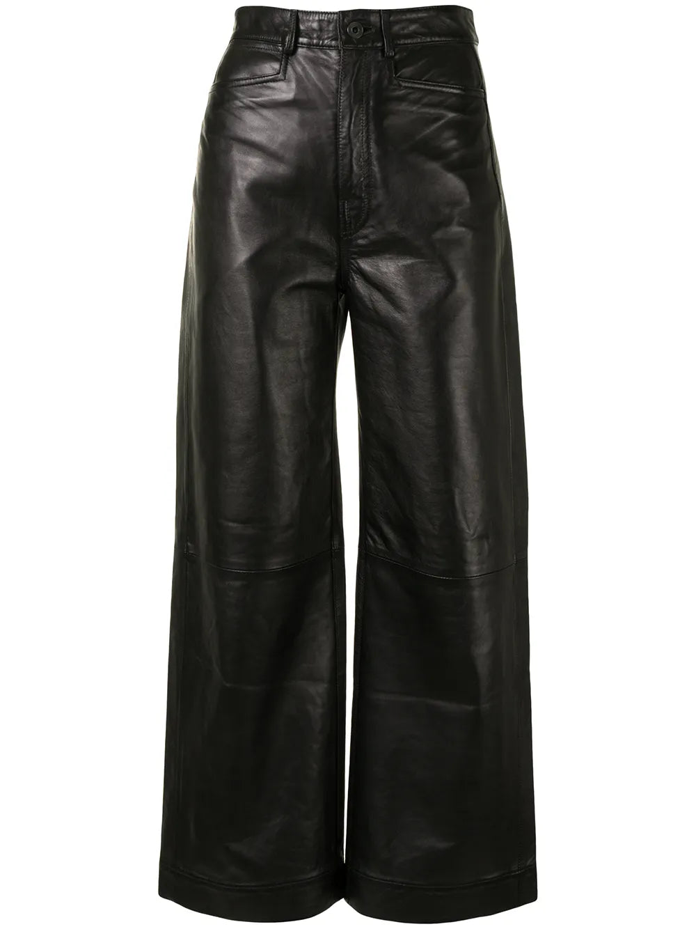 High-Waist Leather Culottes
