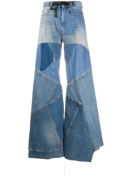 Patchwork-Detail Denim Jeans