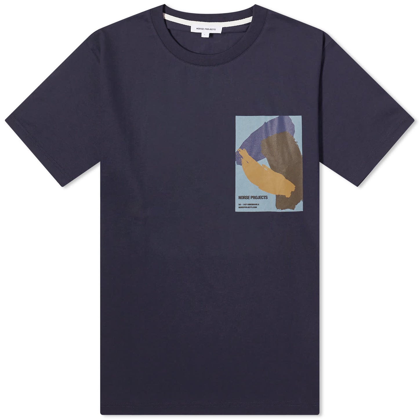 Simon Organic Brush Stroke Print T-Shirt