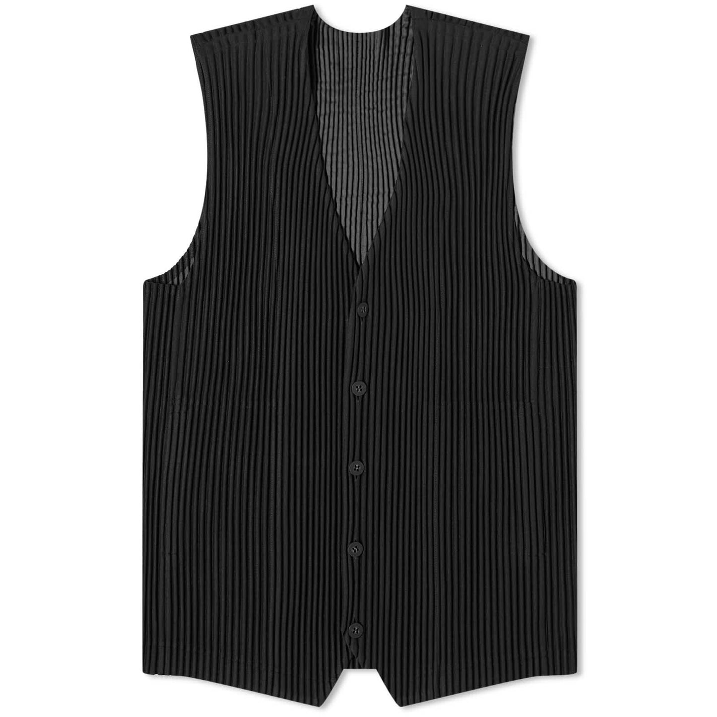 Pleated Button Down Vest