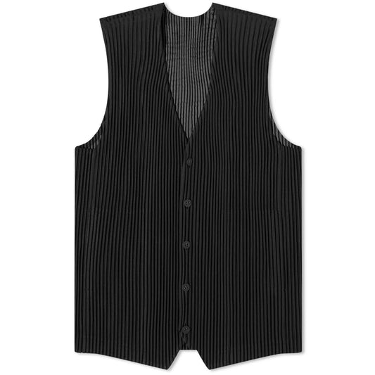 Pleated Button Down Vest