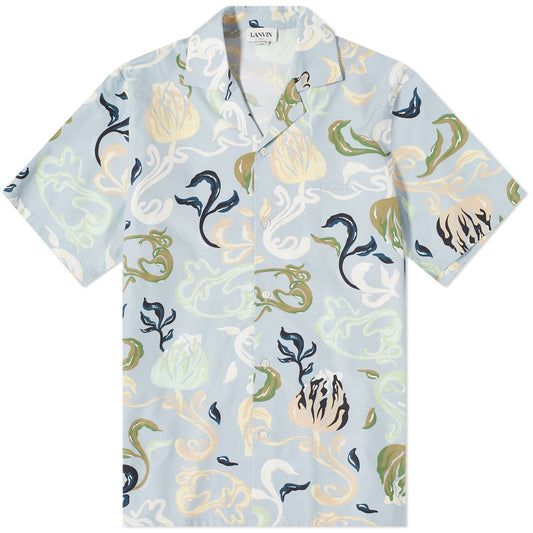 Short Sleeve Patch Vacation Shirt