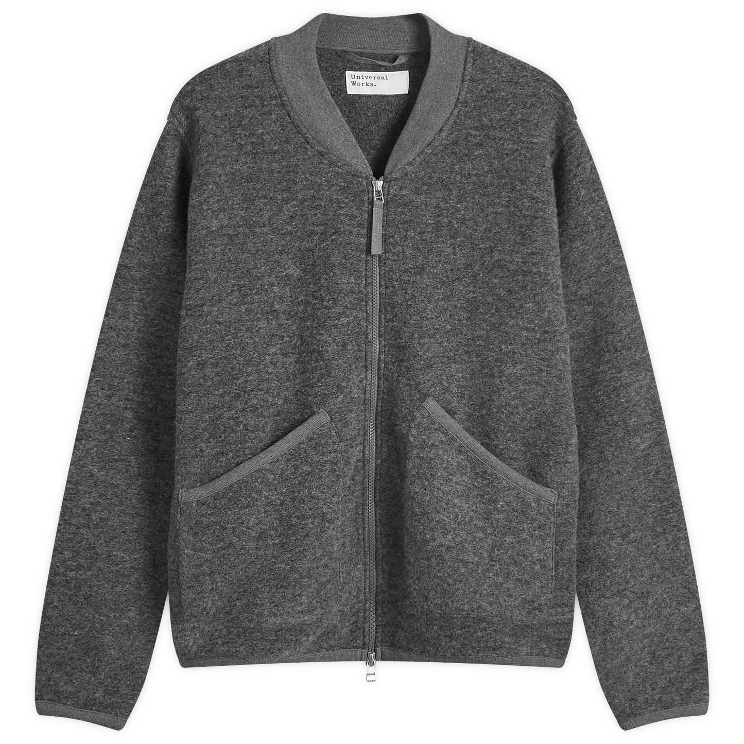 Wool Fleece Zip Bomber