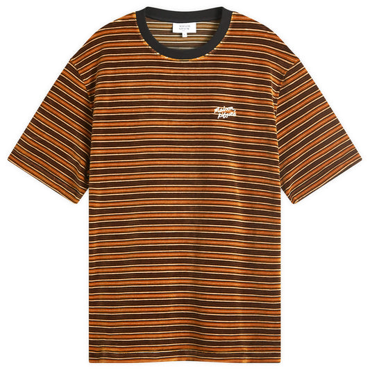 Striped Velvet Oversize T-Shirt