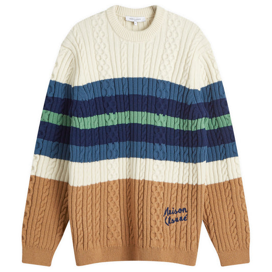 Handwriting Cable Knit Jumper