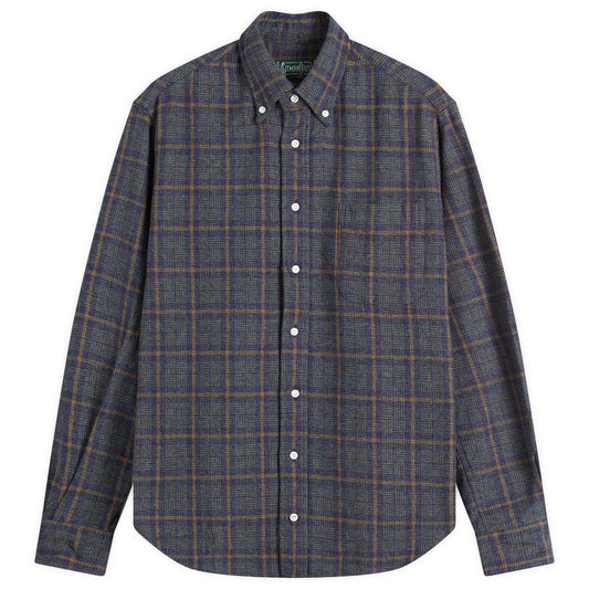 Button Down Brushed Tweed Check Shirt