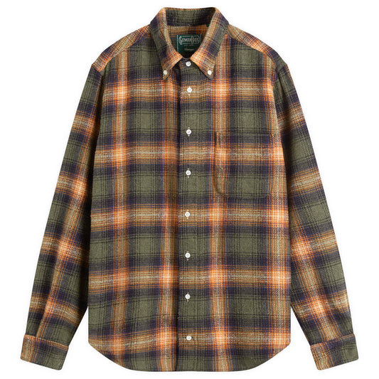 Button Down Recycled Brushed Melange Shirt