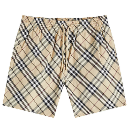 Printed Check Swim Shorts