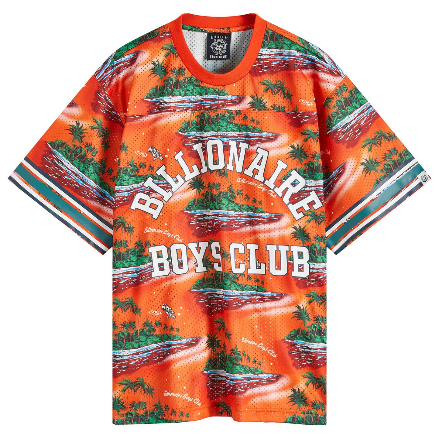 Tropical Print Football Top