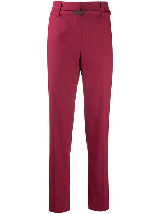 High-Rise Slim Fit Trousers