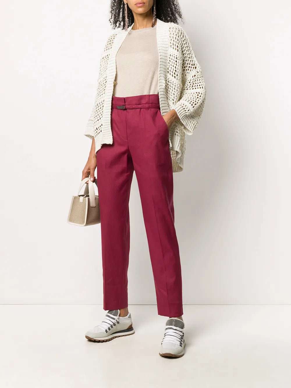 High-Rise Slim Fit Trousers