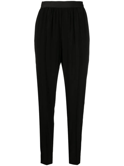 Elasticated Waistband Tapered Trousers