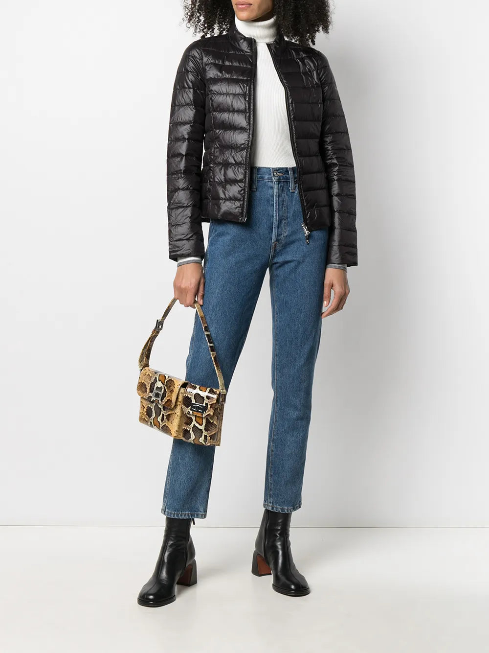 Zip-Up Logo Puffer Jacket
