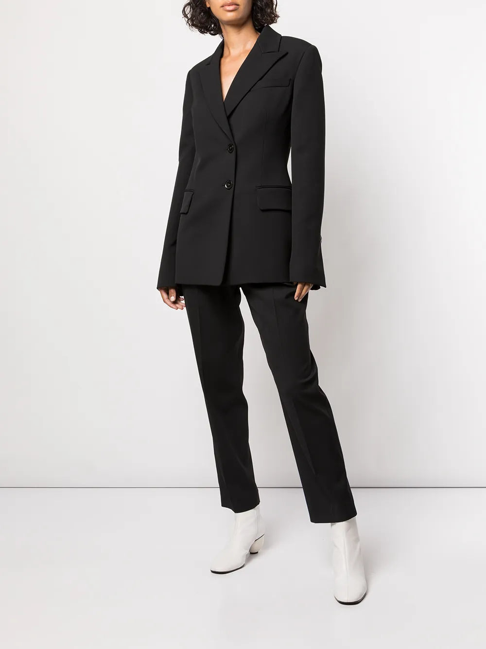 Cropped Suiting Carrot Leg Trousers