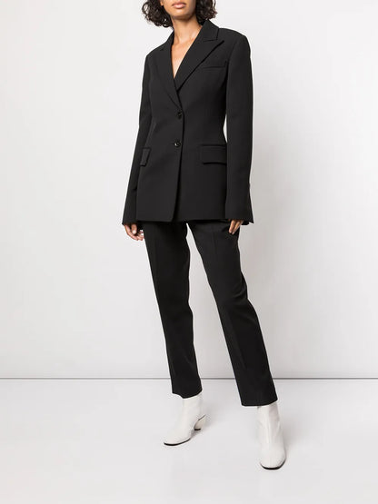 Cropped Suiting Carrot Leg Trousers