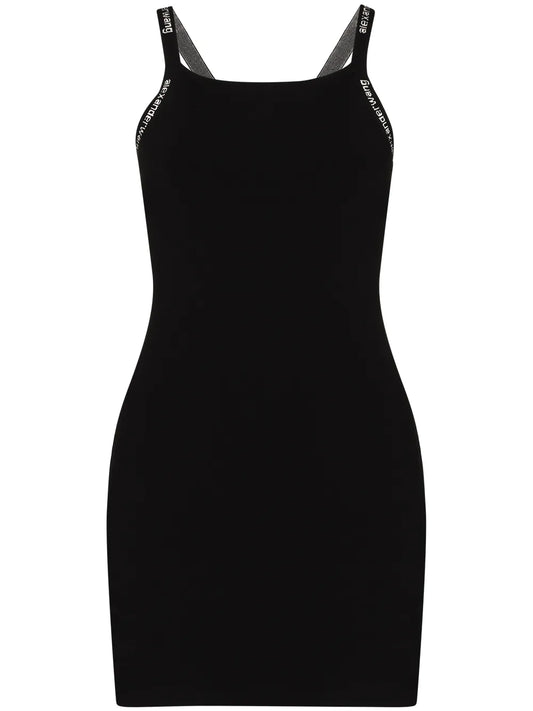 Logo-Tape Sleeveless Minidress