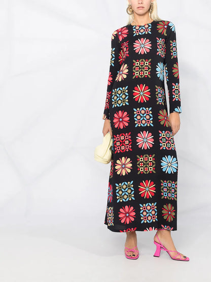 Printed Midi Dress