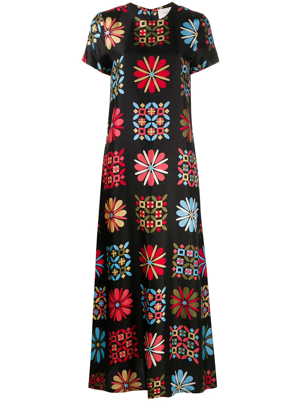 Printed Silk Maxi Dress