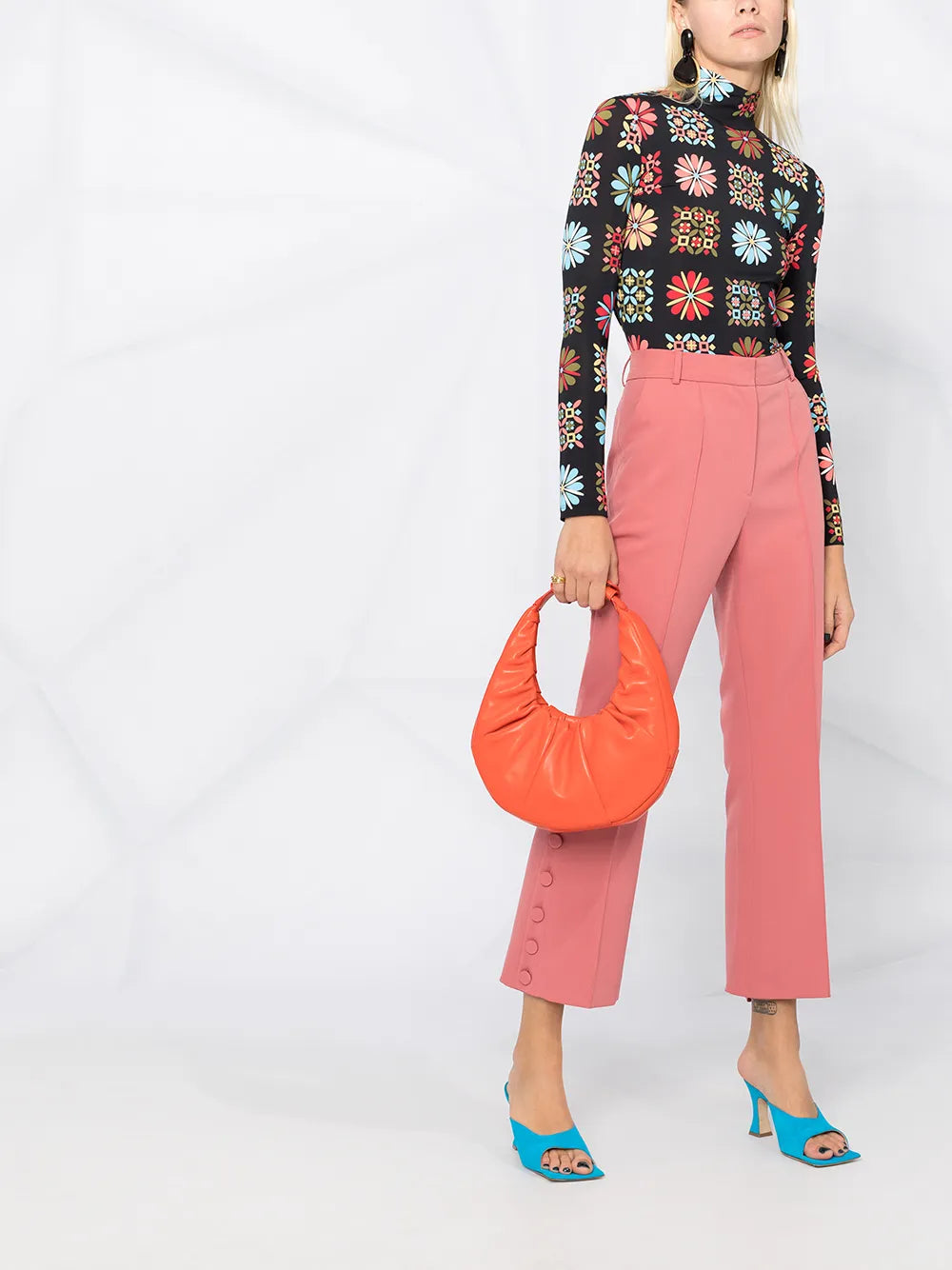 Floral Turtleneck Top