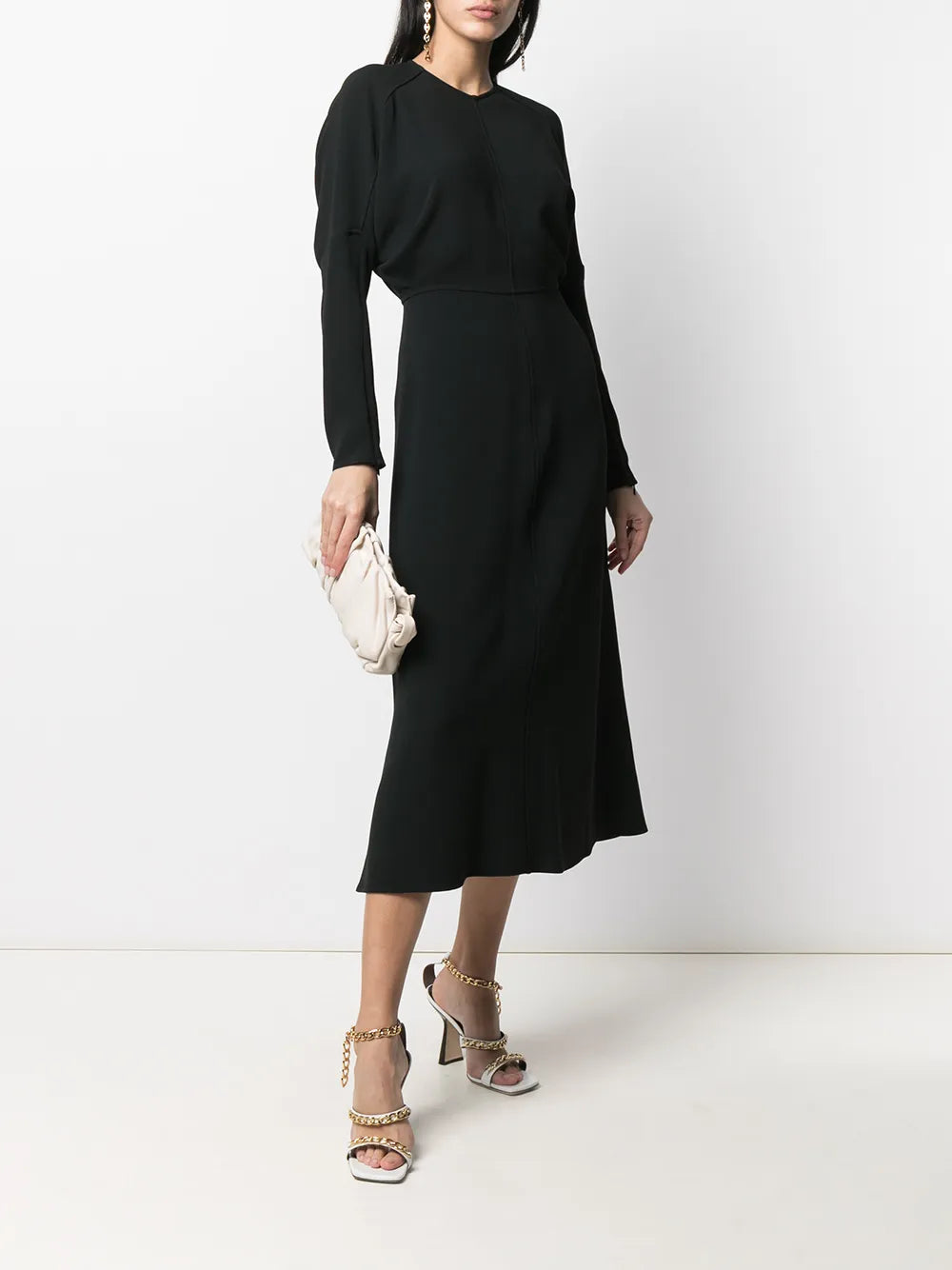 Dolman-Sleeve Midi Dress