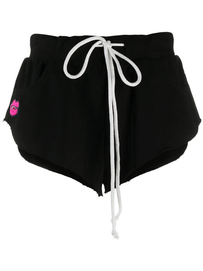 Fang-Patch Cotton Shorts