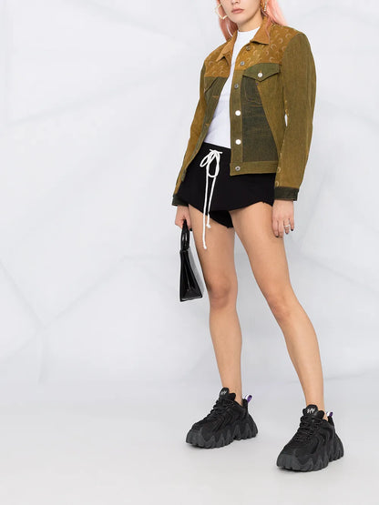 Fang-Patch Cotton Shorts