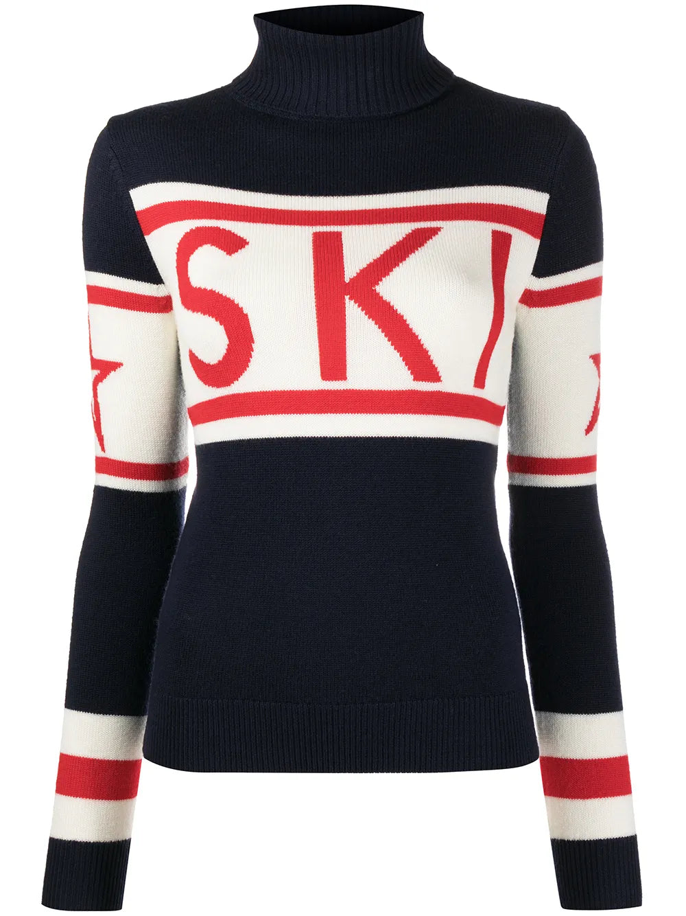 Ski Intarsia Knit Roll Neck Jumper