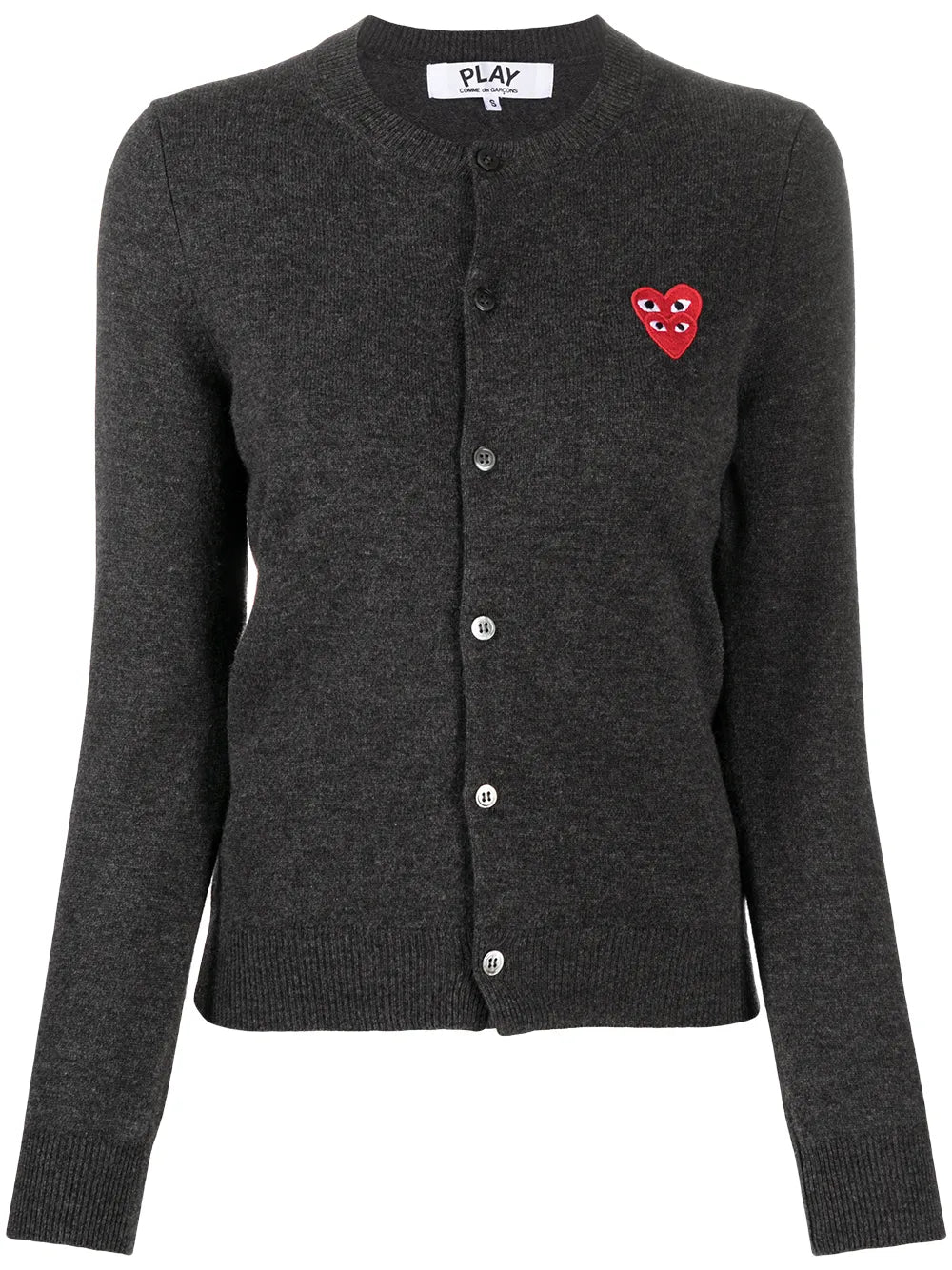 Overlapping Heart Wool Cardigan