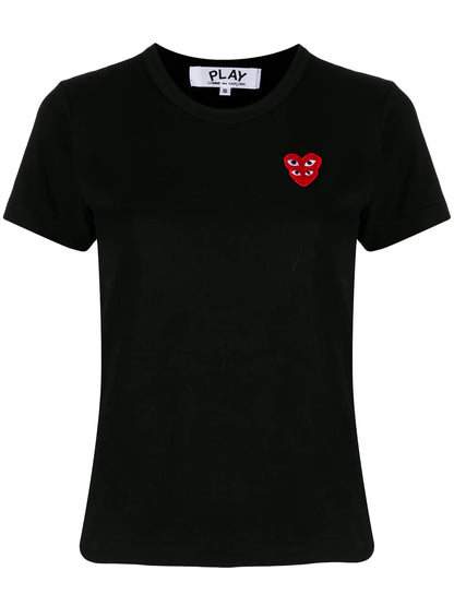 Short-Sleeved Heart Patch T-Shirt