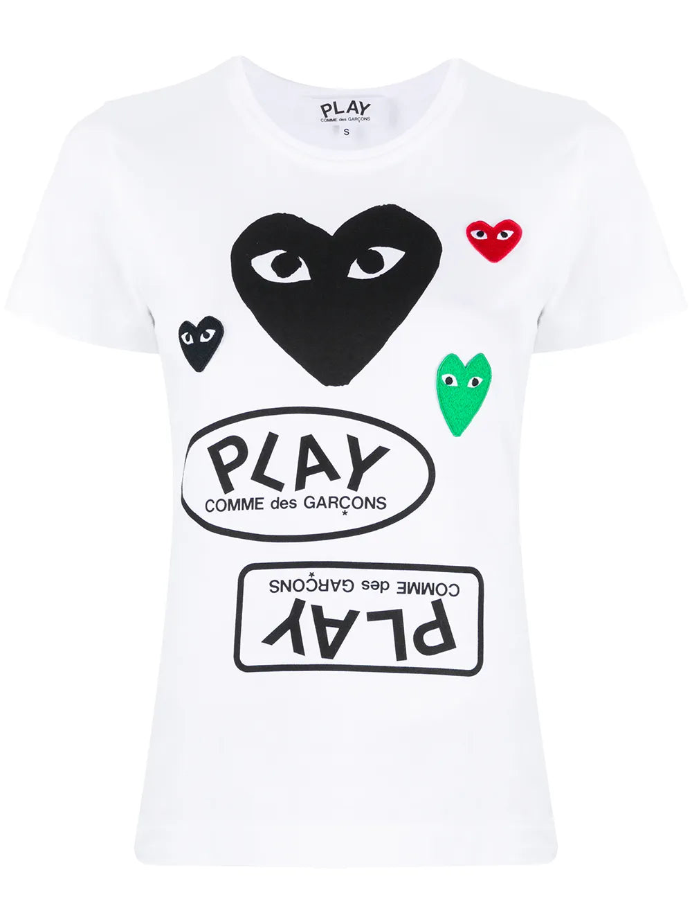Logo-Print Heart-Motif T-Shirt
