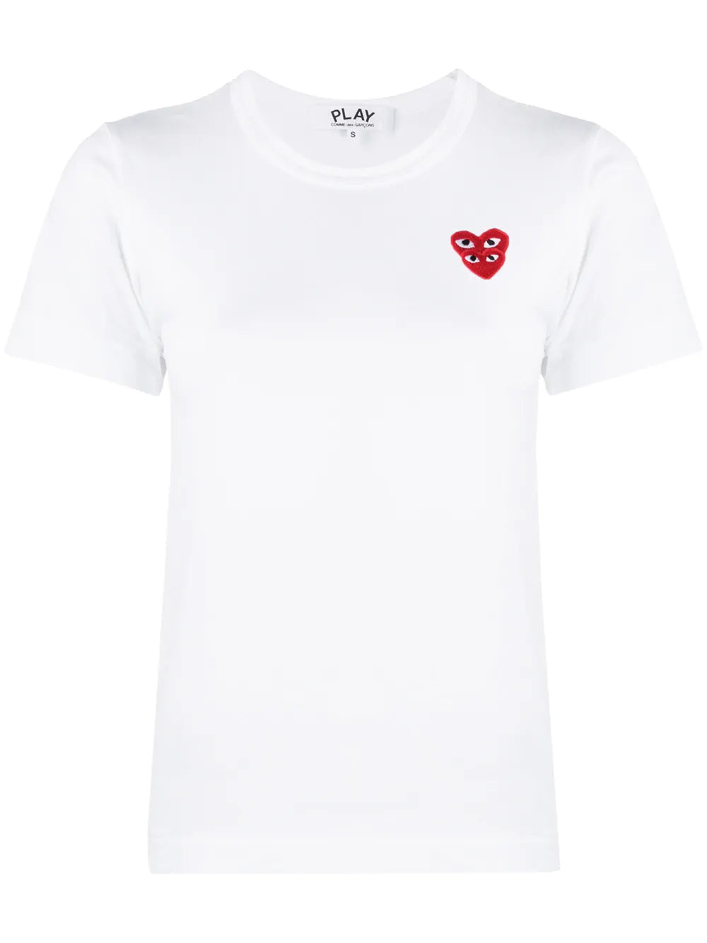 Double Heart Embroidered T-Shirt