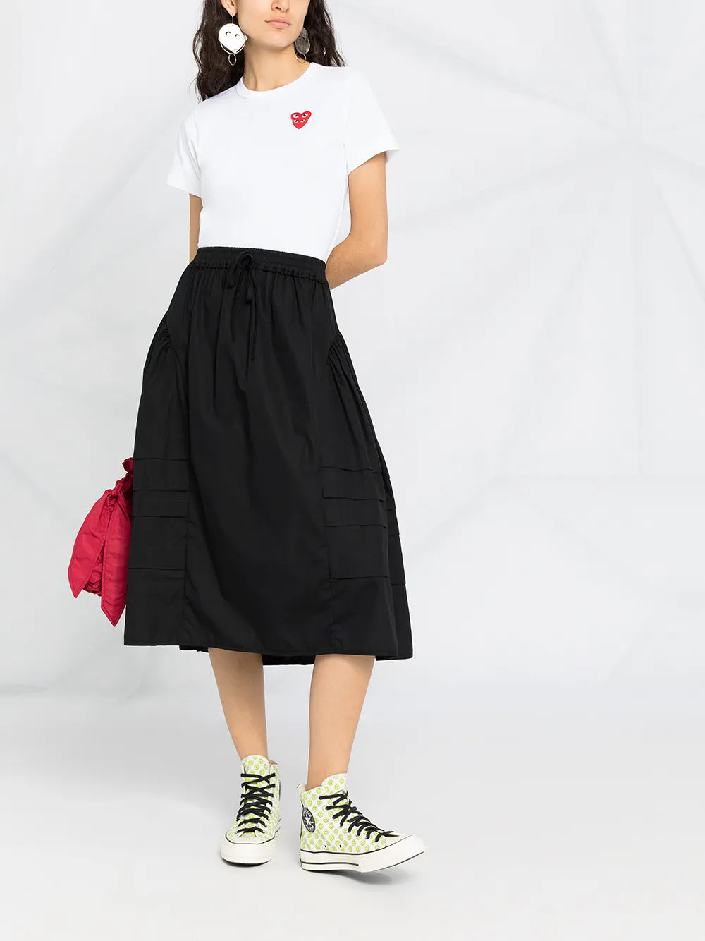 Double Heart Embroidered T-Shirt