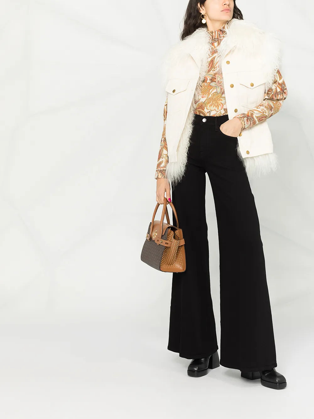 High-Waisted Flared Jeans